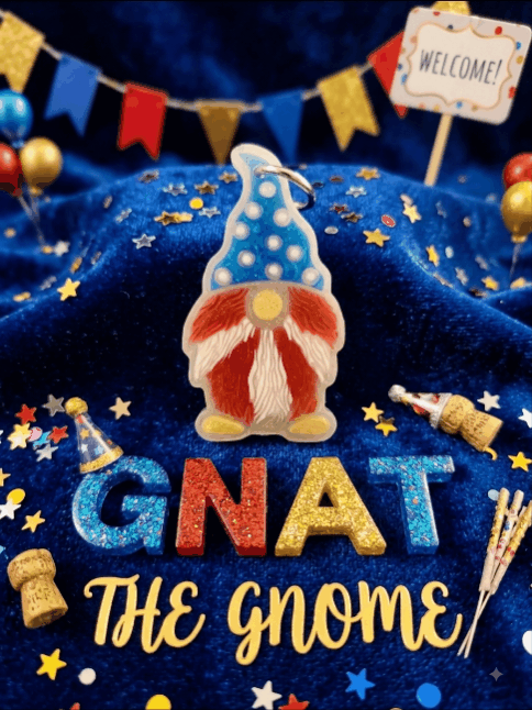 Gnat the Gnome Rear View Mirror Charm